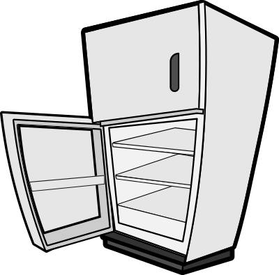 Empty Refrigerator clipart