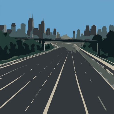 Empty Street Scene clipart
