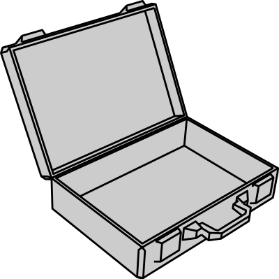 Empty suitcase clipart