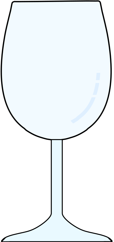 Empty wine glass clipart