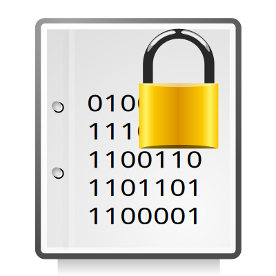 Encrypted document gold clipart
