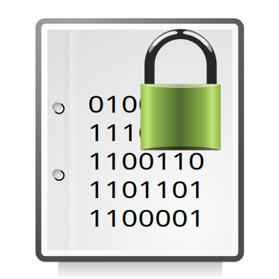Encrypted document olive clipart