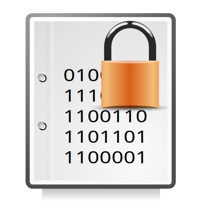 Encrypted document orange clipart