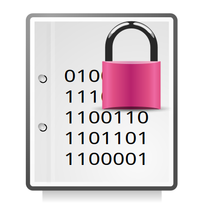 Encrypted document purple clipart