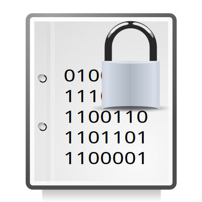 Encrypted document silver clipart