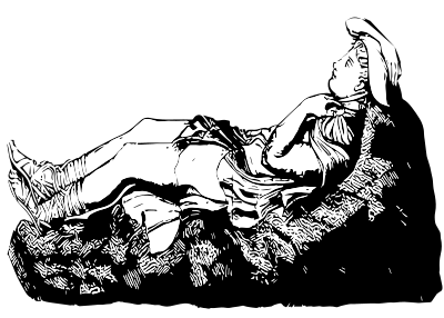 Endymion Sleeping on Mount Latmos clipart