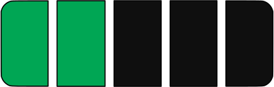 Energy 2 out of 5 green clipart