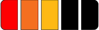 Energy level 3 bars red yellow clipart