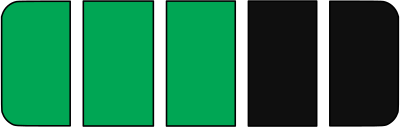 Energy level 3 out of 5 green clipart