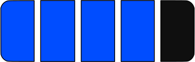 Energy level 4 in blue clipart
