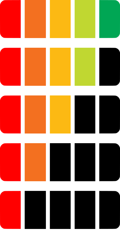 Energy level remaining scale - tetris style clipart
