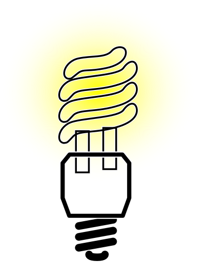 Energy Saver Lightbulb - Bright clipart