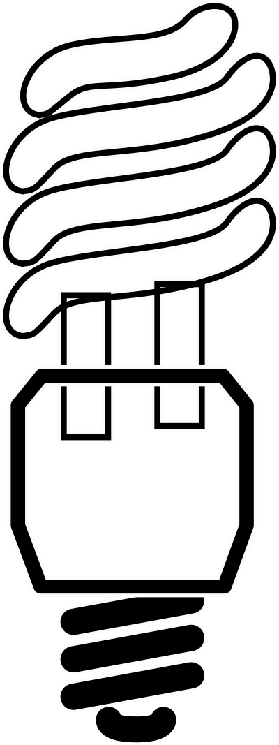 Energy Saver Lightbulb - On clipart