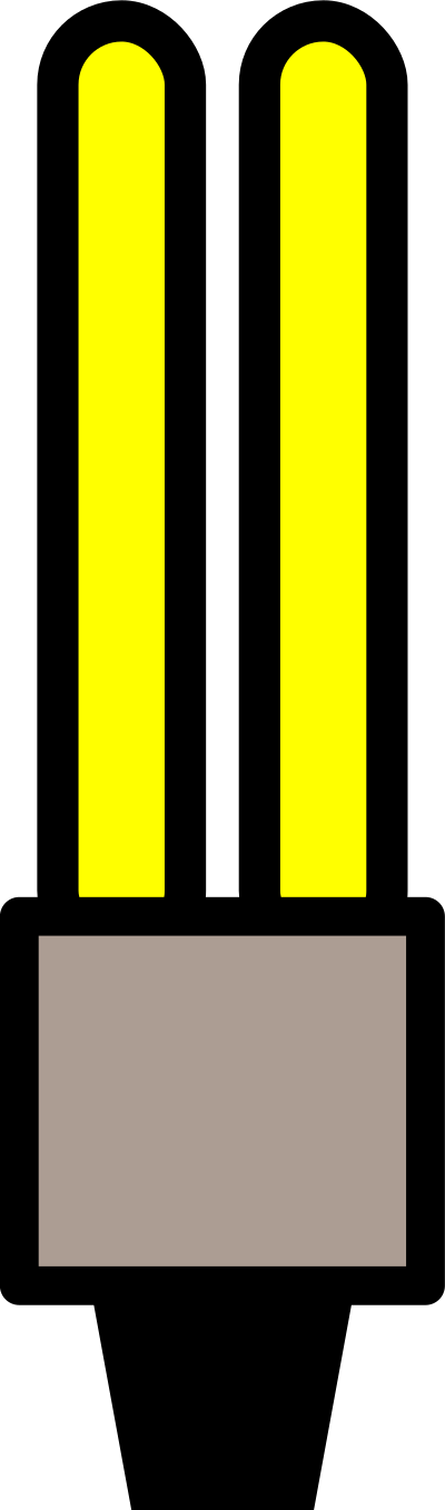 Energy-saving lightbulb (on) clipart