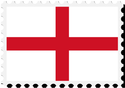 England flag stamp clipart