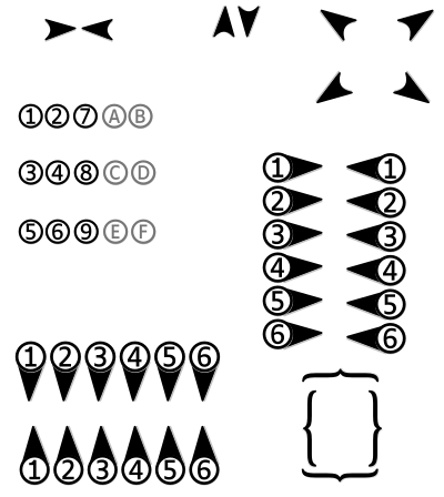 Ensemble de flèches noires clipart