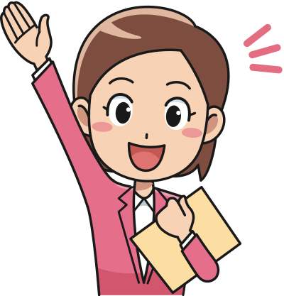 Enthused Female Office Worker clipart