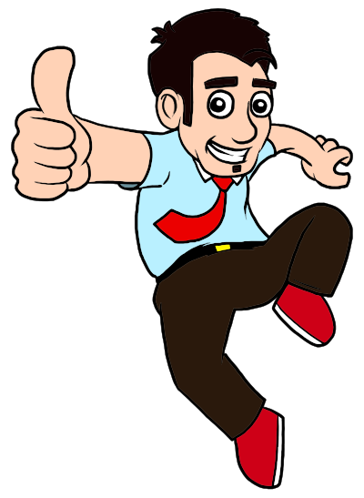 Enthusiastic Business Man clipart