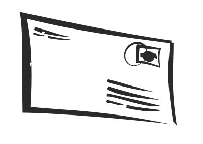 Envelope BW clipart