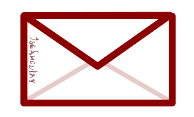 Envelope with some alien writing clipart