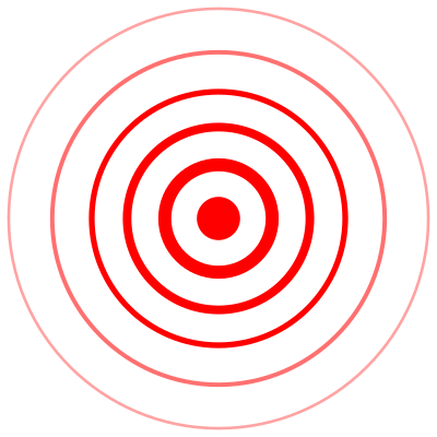 Epicenter map symbol / sign clipart