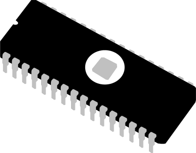 EPROM chip integrated circuit memory IC clipart