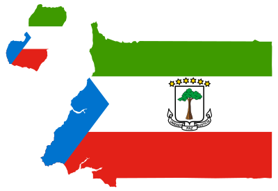 Equatorial Guinea Flag Map clipart