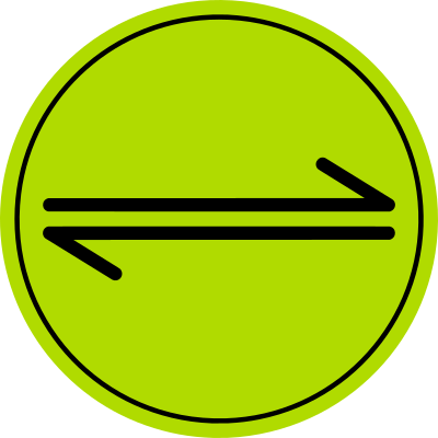 Equilibrium symbol vectorized clipart