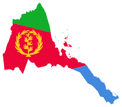 Eritrea Flag Map clipart