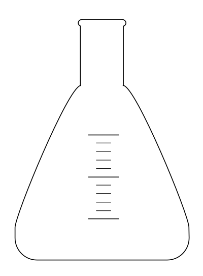 Erlenmeyer flasks clipart