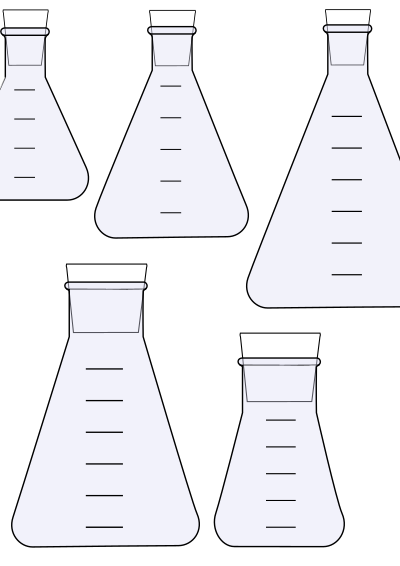 Erlenmeyerkolben mit Stopfen clipart