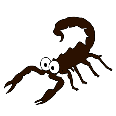 Escorpião assustado clipart