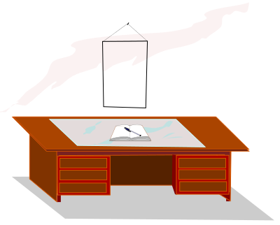 Escrivaninha vintage clipart