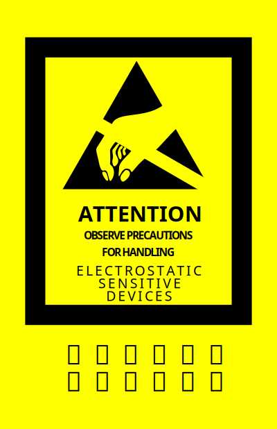 ESD Precaution Sign clipart