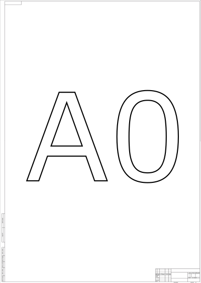 ESKD paper format A0 (vertical) clipart