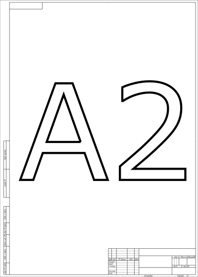 ESKD paper format A2 (vertical) clipart