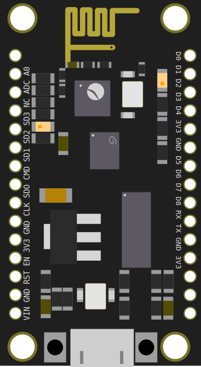 ESP based development board clipart