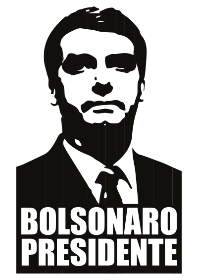 Estampa para camiseta Jair Bolsonaro Presidente 2018 clipart
