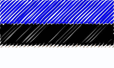 Estonia flag linear clipart
