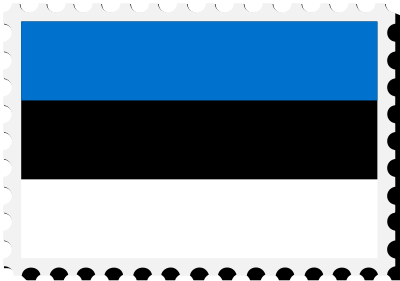 Estonia flag stamp clipart