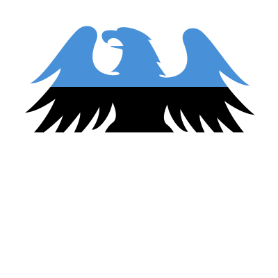 Estonian flag heraldic eagle crest clipart