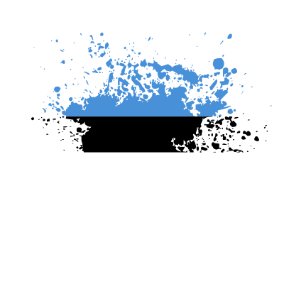 Estonian flag ink splash clipart