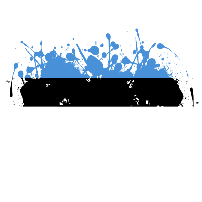 Estonian flag ink splatter clipart
