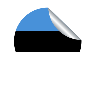 Estonian flag peeling sticker clipart