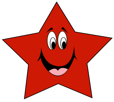 Estrela do PT Sorindo clipart