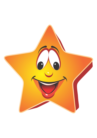 Estrela sorrindo clipart