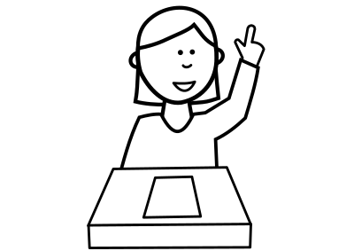 Estudante simplificado clipart