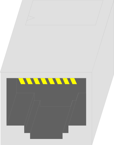 Ethernet Network Connector RJ-45 LAN Female clipart