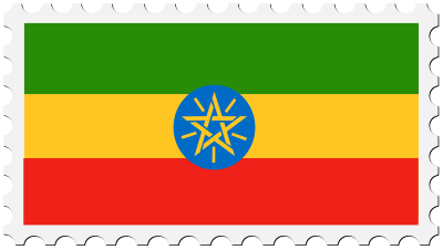 Ethiopia flag stamp clipart