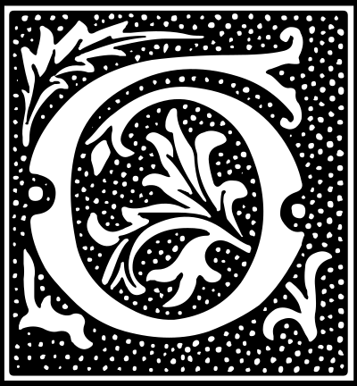 Euclid Initial Letter G clipart